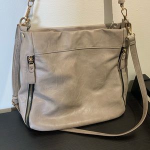 Madison West Dark Beige Shoulder Bag Purse